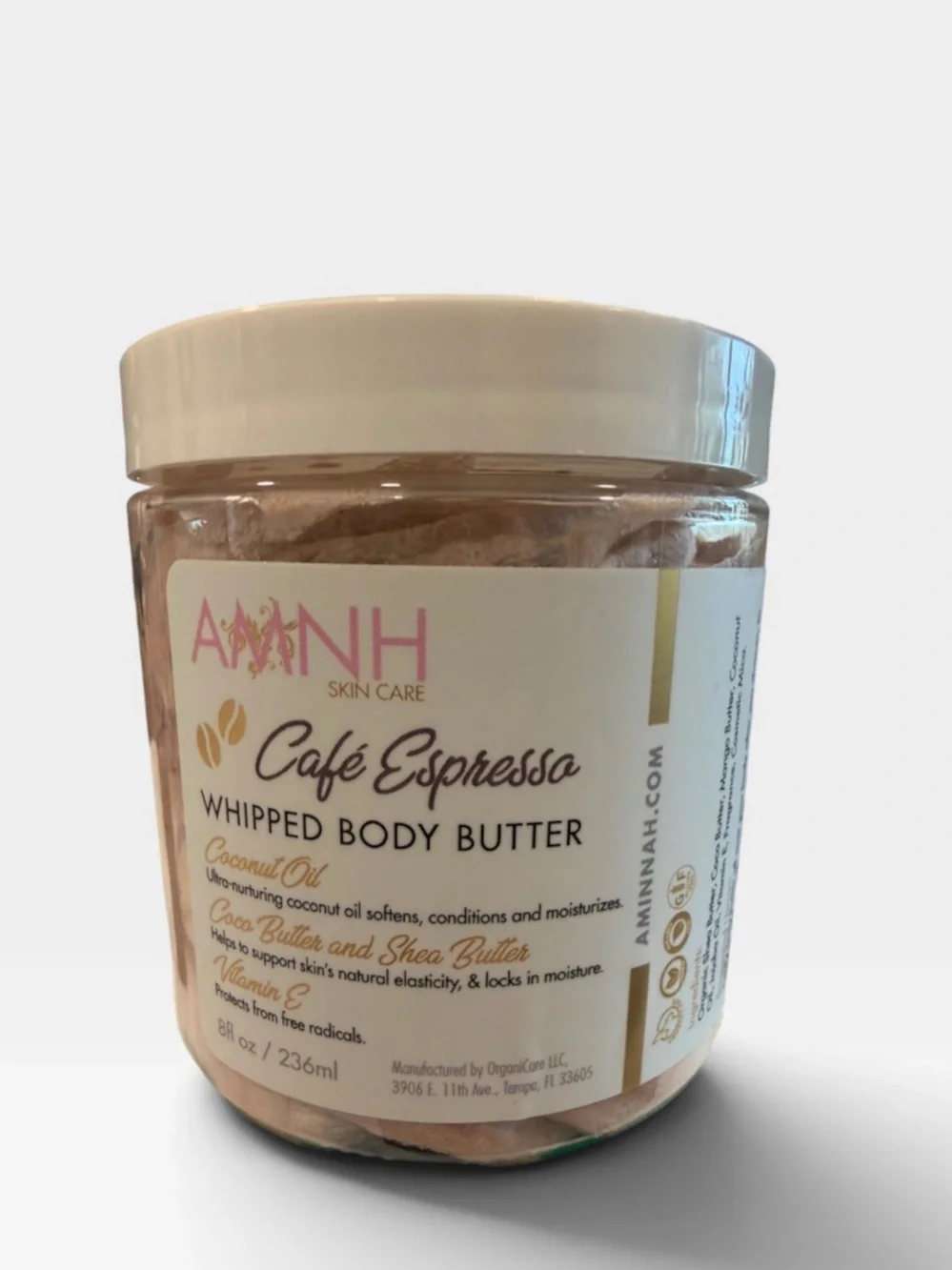 AM|NH Café Espresso Whipped Body Butter - Cream, Pink